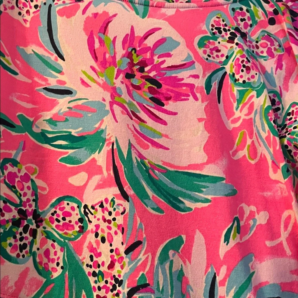 Floral Pink and NavyLong Sleeve Top Lilly Pulitzer - Picture 4 of 6